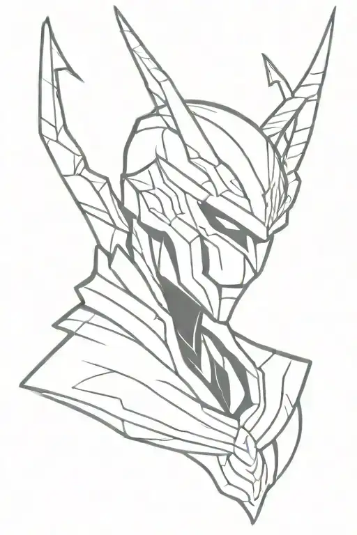 jhin league of legends tattoo design idea