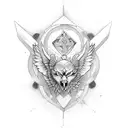 serenity, courage, wisdom tattoo design idea