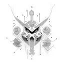 Socialistic cyberpank tattoo design idea