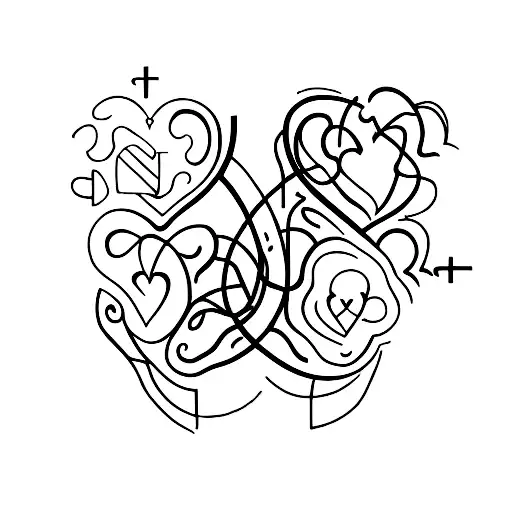 connection between mind and heart  tattoo design idea
