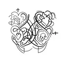 connection between mind and heart  tattoo design idea