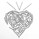 connection between mind and heart  tattoo design idea