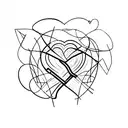connection between mind and heart  tattoo design idea