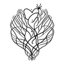 connection between mind and heart  tattoo design idea