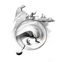 sisyphus tattoo design idea