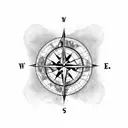 map with compass, and blimp saying the world is yours  tattoo design idea