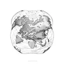 The world is yours with map and blimp tattoo design idea