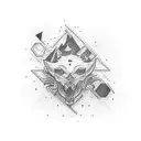 square 97 light tattoo design idea