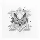 square 97 light tattoo design idea