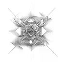 square 97 light tattoo design idea