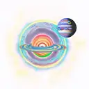 solar system tattoo design idea