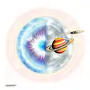 solar system tattoo design idea