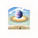 solar system tattoo design idea