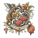 Impossible love tattoo design idea