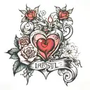 Impossible love tattoo design idea