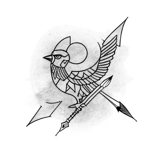 arrow with the feathers being the Colombian flag colors having April 27 1975 in roman and having Adriana in it tattoo design idea