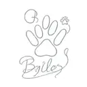 the word Baileys with heart and cat paw print incorporated tattoo design idea