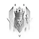 king queen chess tattoo design idea