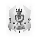 king queen chess tattoo design idea