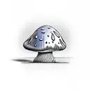 magic mushroom tattoo design idea
