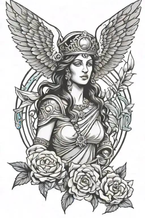 goddess Athena goddess tattoo design idea