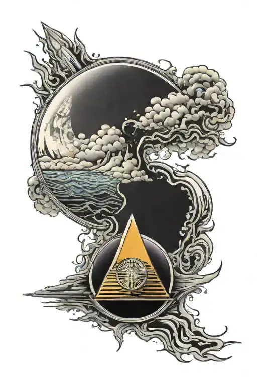 dark side of the moon and florida state seminoles logo tattoo design idea