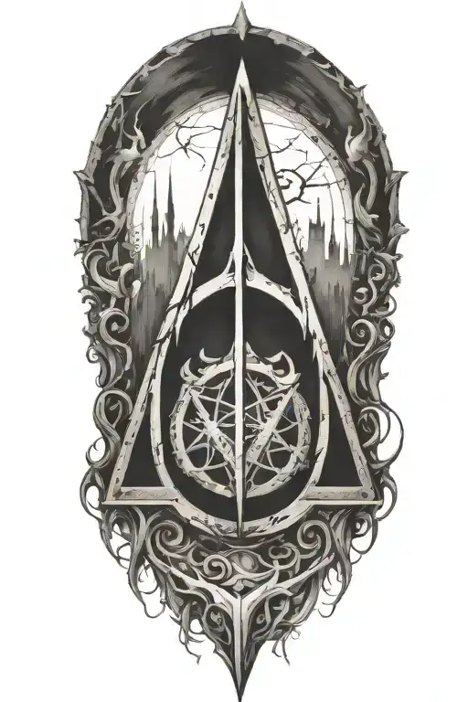 Harry Potter Deathly Hallows tattoo design idea