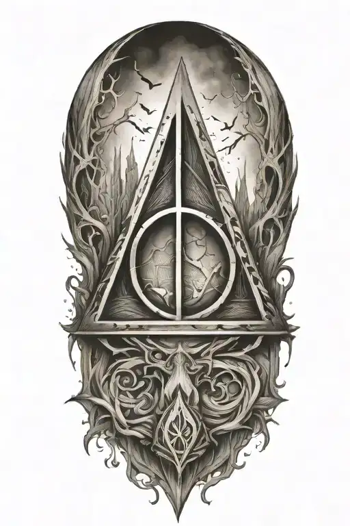 Harry Potter Deathly Hallows tattoo design idea