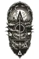 Harry Potter Deathly Hallows tattoo design idea