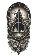 Harry Potter Deathly Hallows tattoo design idea