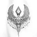a nice tattoo for Biceps muscle like wings tattoo design idea
