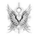 a nice tattoo for Biceps muscle like wings tattoo design idea