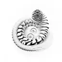 a sandworm from the movie dune tattoo design idea