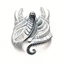 a sandworm from the movie dune tattoo design idea