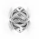 a sandworm from the movie dune tattoo design idea