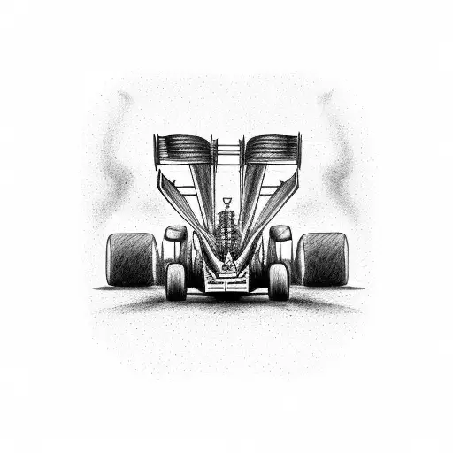 sprint car on dirt tattoo design idea