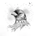 Japanese crow tattoo design idea