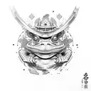samurai toad tattoo design idea
