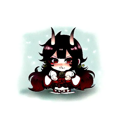 mascara oni tattoo design idea