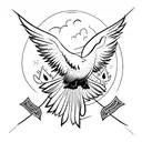 Old nordic style raven tattoo design idea