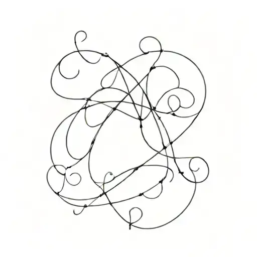 complicated written tattoo design idea