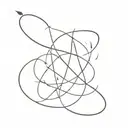 complicated written tattoo design idea