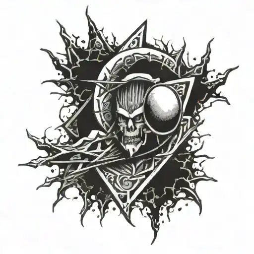 Berserk eclipse on elbow tattoo design idea
