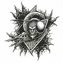 Berserk eclipse on elbow tattoo design idea
