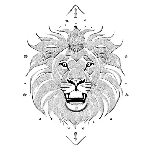 sri Lanka flag lion tattoo design idea