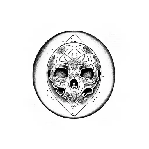 gothic moon  tattoo design idea