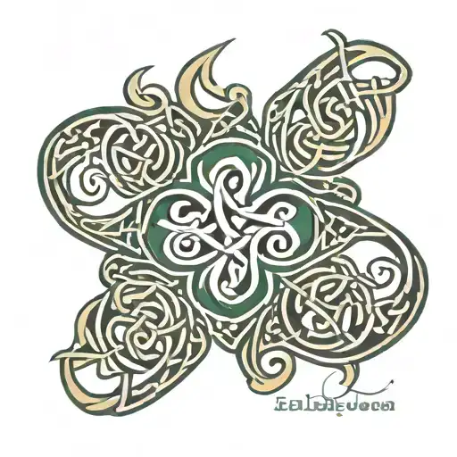 celtic unconditional love symbol incorporated with the word Gail  tattoo design idea