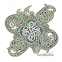 celtic unconditional love symbol incorporated with the word Gail  tattoo design idea