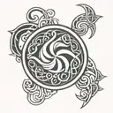 celtic unconditional love symbol incorporated with the word Gail  tattoo design idea