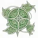 celtic unconditional love symbol incorporated with the word Gail  tattoo design idea